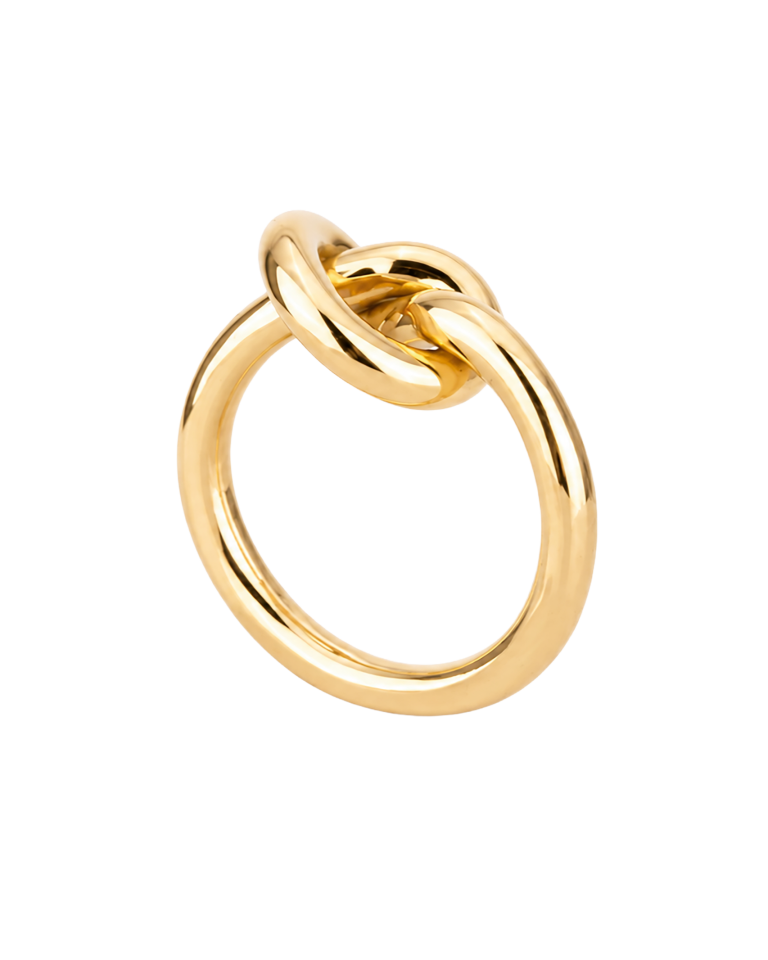 Anel Knot Me Ouro Amarelo