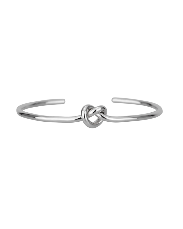 Pulseira Escrava Fina Prata Knot Me