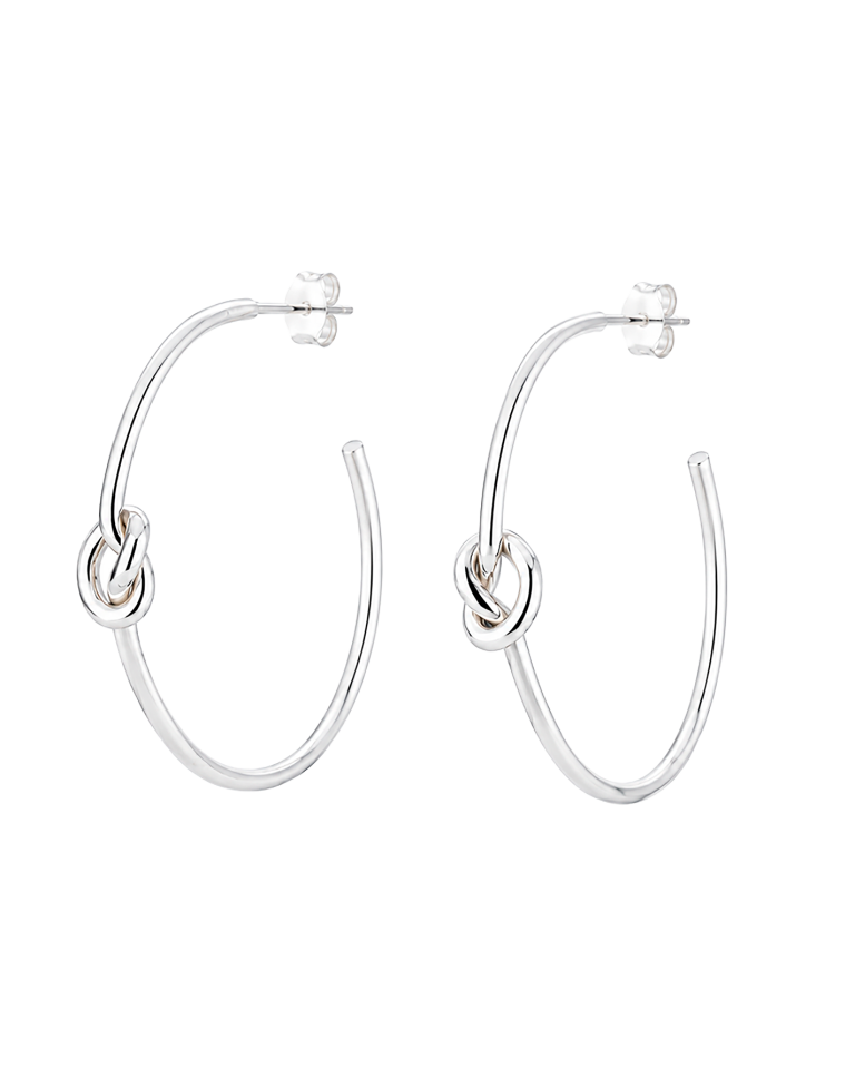 Argolas Prata Knot Me