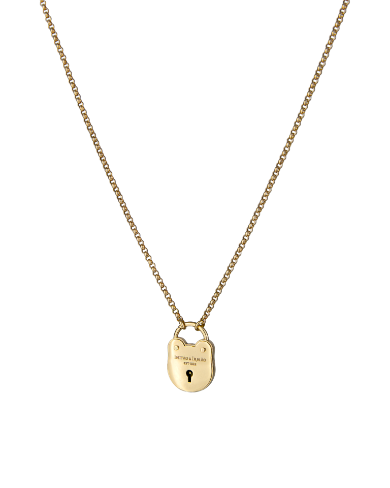 Colar com cadeado em ouro 19,2K