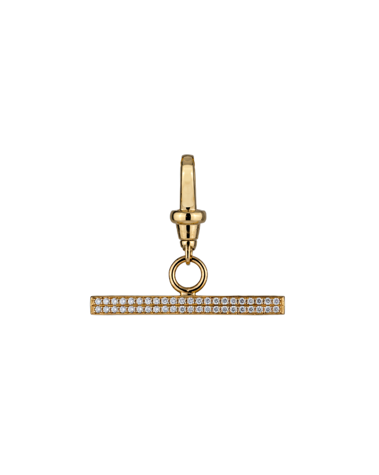 pendente diamantes e ouro fecho