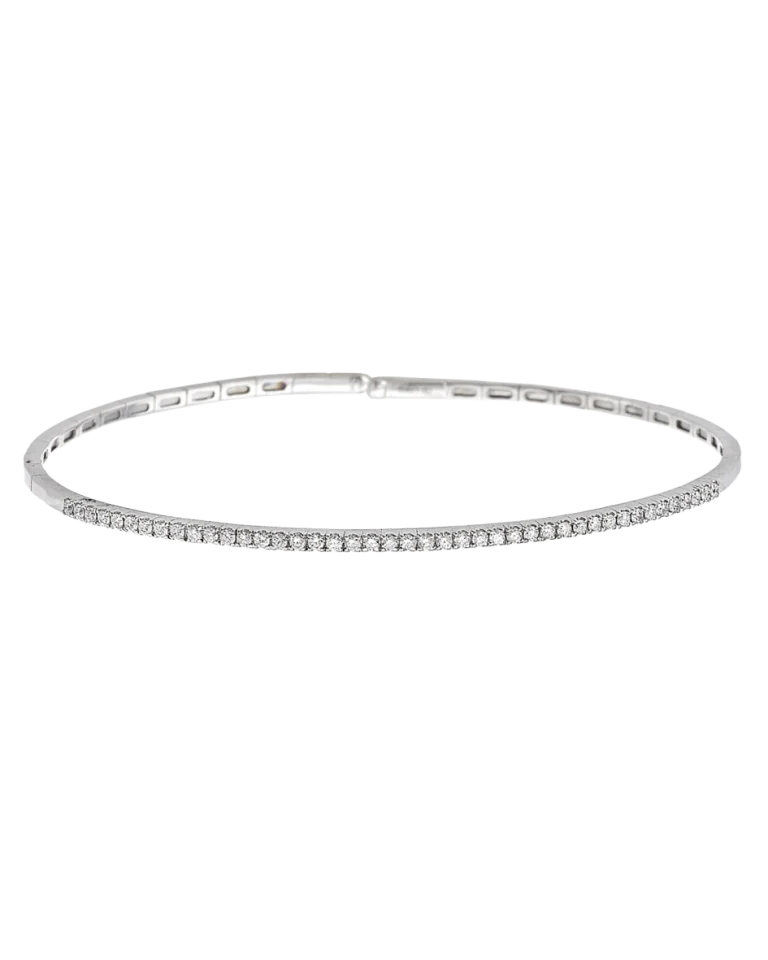 Pulseira em ouro branco 18K com diamantes