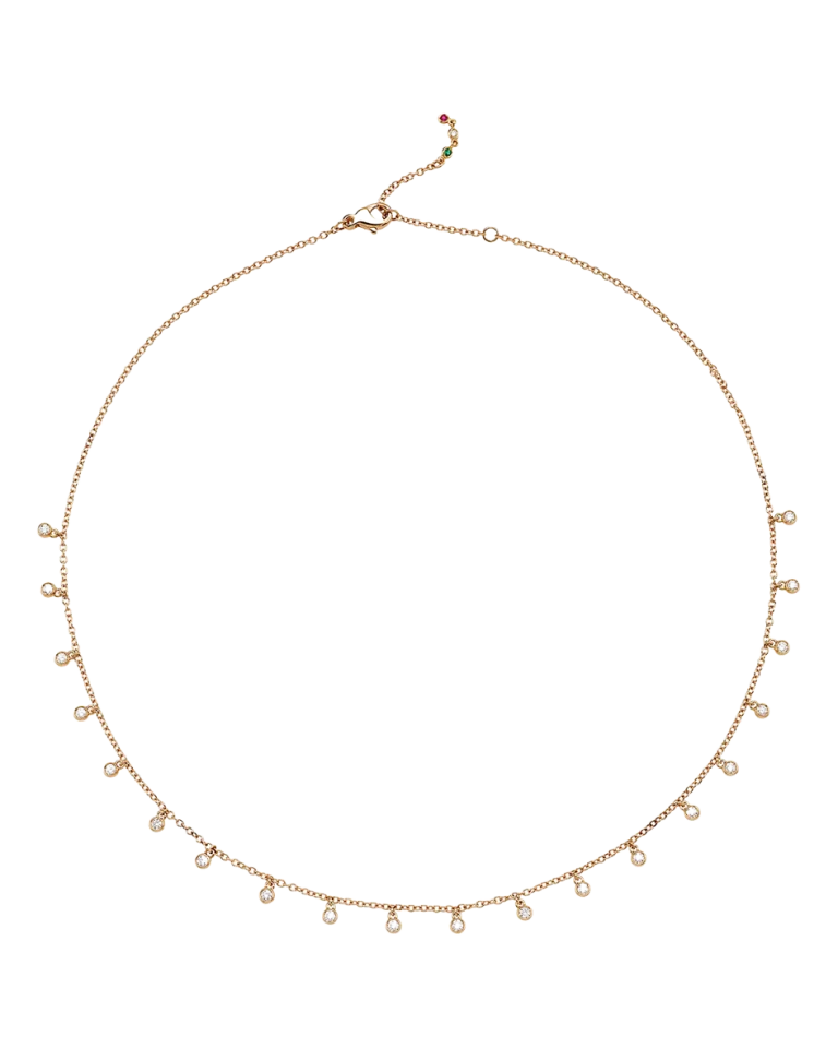 Fio em ouro rosa 18K com diamantes