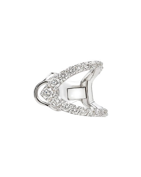 Ear Cuff em ouro branco 18K com diamantes